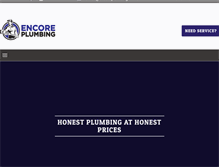Tablet Screenshot of encoreplumbinginc.com